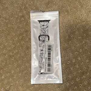 White floral Apple Watch Band